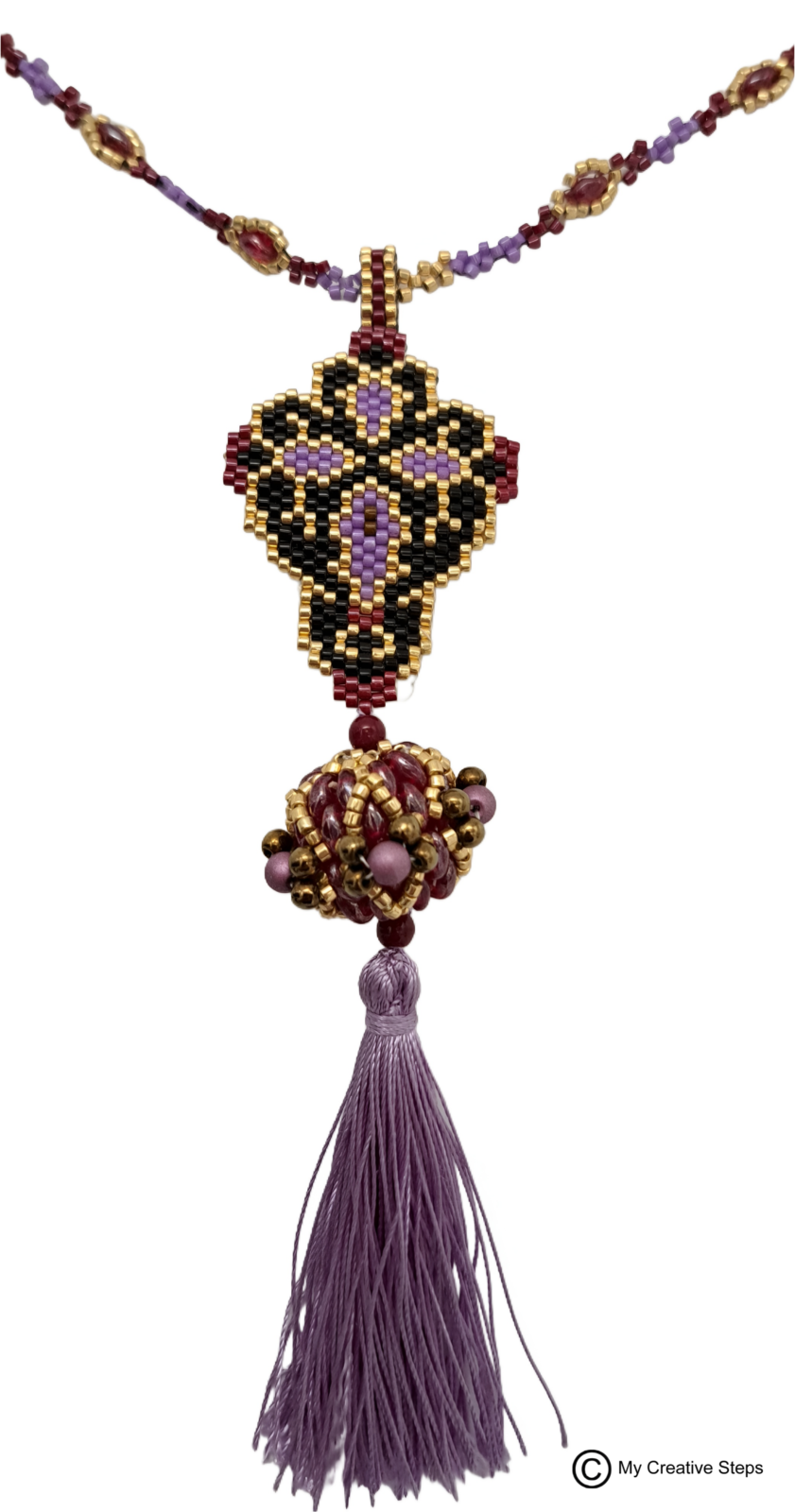 Set handmade "ORIENTAL" colier și cercei - imagine 2