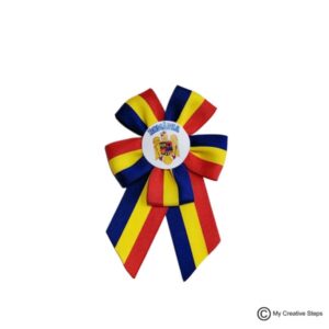 Cocardă tricoloră „România” cinci petale