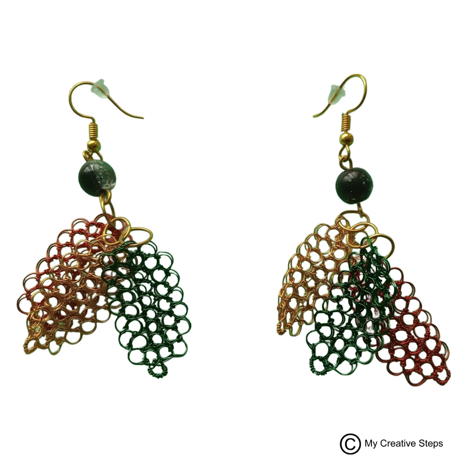 Cercei handmade Frunze - imagine 2